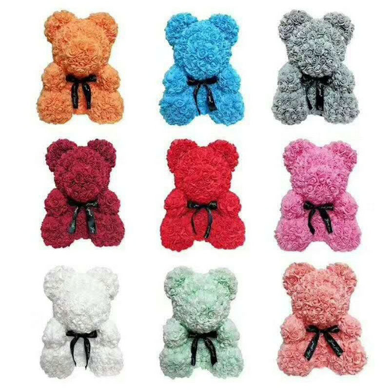 25cm Valentine's Rose Bear