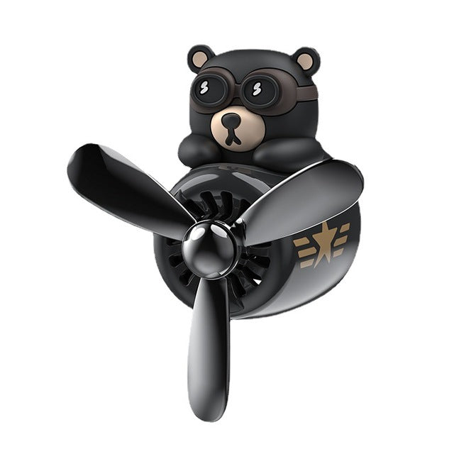 Black Bear Airplane Car  Perfume Freshener