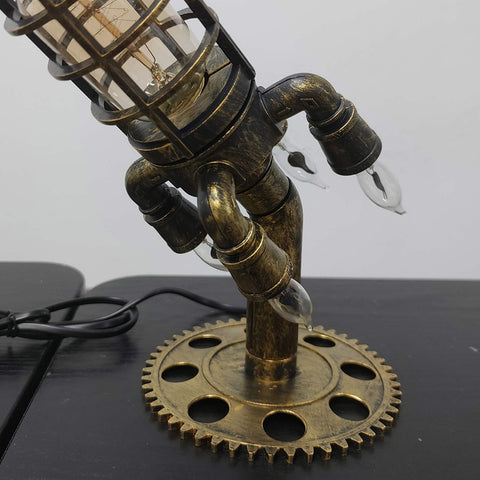 Steampunk Rocket Lamp