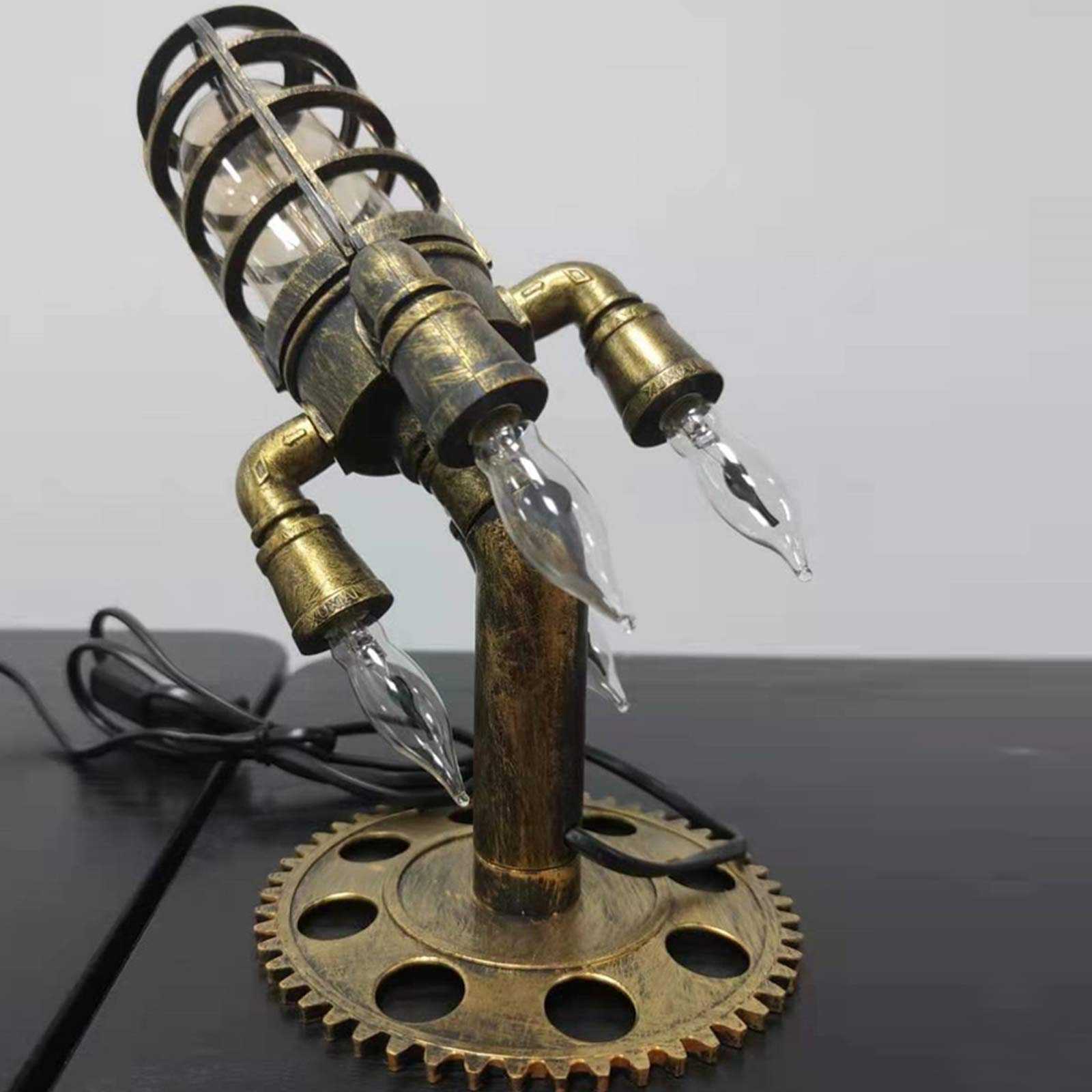 Steampunk Rocket Lamp