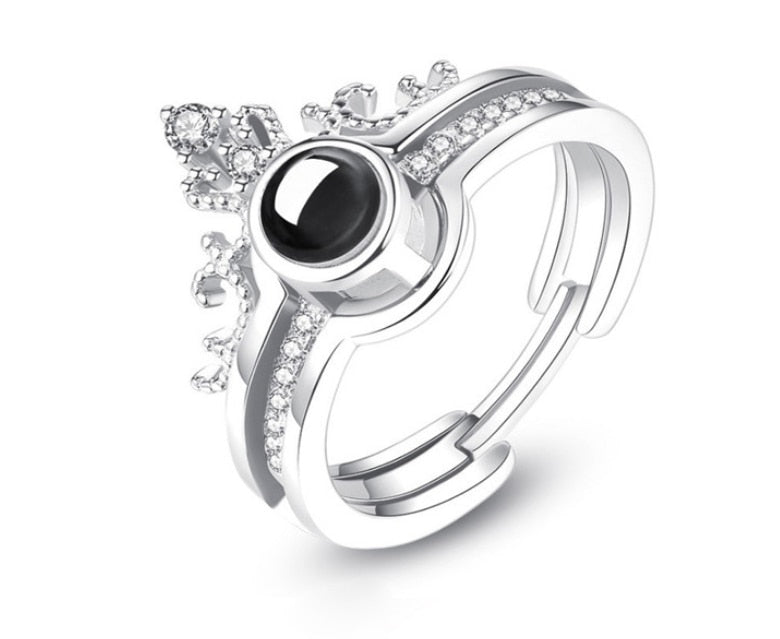 Personalized Valentine's Day 100 Language "I Love You" Ring And Bracelet  with Jewelry Box