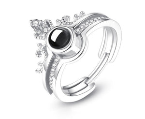 Personalized Valentine's Day 100 Language "I Love You" Ring And Bracelet  with Jewelry Box