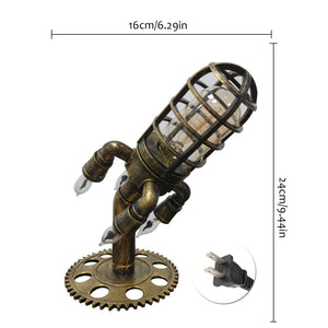 Steampunk Rocket Lamp