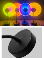 Sunset Lamp Led Projector Remote Control Rainbow Atmosphere Night Light Photographic Home Background Wall Decoration Lamp