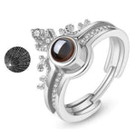 Personalized Valentine's Day 100 Language "I Love You" Ring And Bracelet  with Jewelry Box