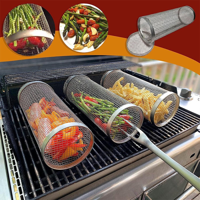 Ultimate Rolling Grilling BBQ Basket