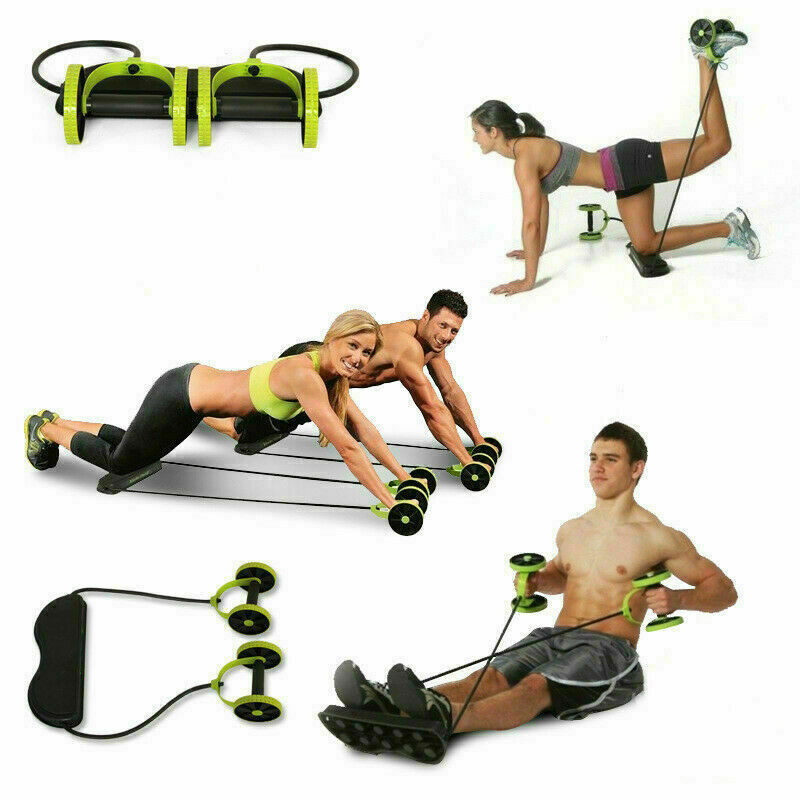 AB Wheel Abdominal Exerciser Waist Slimming Trainer Roller Core Double Fitness