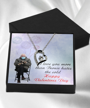 Fun Bernie Sanders Meme Valentine's Day Necklace