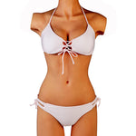 Womens Bikini Set Bandage Push-Up Padded Swimwear