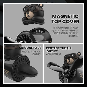 Black Bear Airplane Car  Perfume Freshener