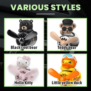 Black Bear Airplane Car  Perfume Freshener