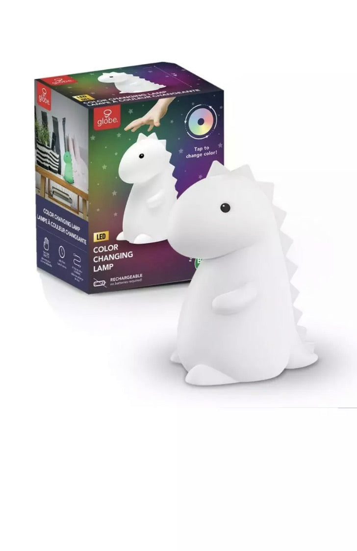 Silicone Tommy Dinosaur White LED Multi-Color TikTok Night Light