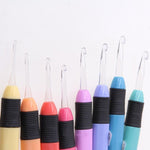 8pcs LED Crochet Hooks Set Light Up Knitting Needles