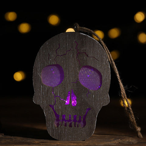 Halloween Wooden Pumpkin and Skull Lanterns