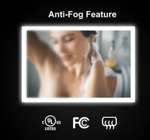 LED Smart Bathroom Anti-Fog Bluetooth Mirror