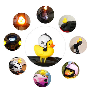 Cute Little Yellow Duck Night Warning Light Bicycle Bike Horn