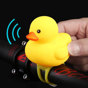 Cute Little Yellow Duck Night Warning Light Bicycle Bike Horn