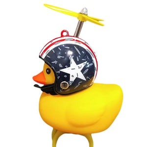 Cute Little Yellow Duck Night Warning Light Bicycle Bike Horn