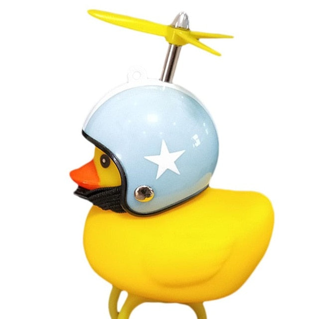 Cute Little Yellow Duck Night Warning Light Bicycle Bike Horn