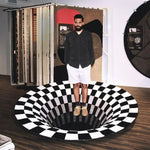 3D Vortex Swirl Optical Illusion Non-Slip Rug Floor Carpet