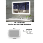 LED Smart Bathroom Anti-Fog Bluetooth Mirror