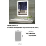 LED Smart Bathroom Anti-Fog Bluetooth Mirror