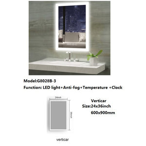 LED Smart Bathroom Anti-Fog Bluetooth Mirror