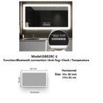LED Smart Bathroom Anti-Fog Bluetooth Mirror