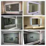 LED Smart Bathroom Anti-Fog Bluetooth Mirror