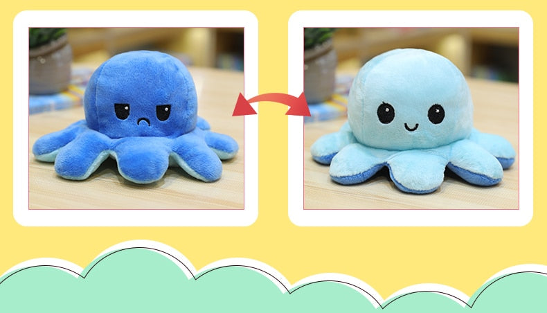 Reversable Octopus Plush Flip Toy