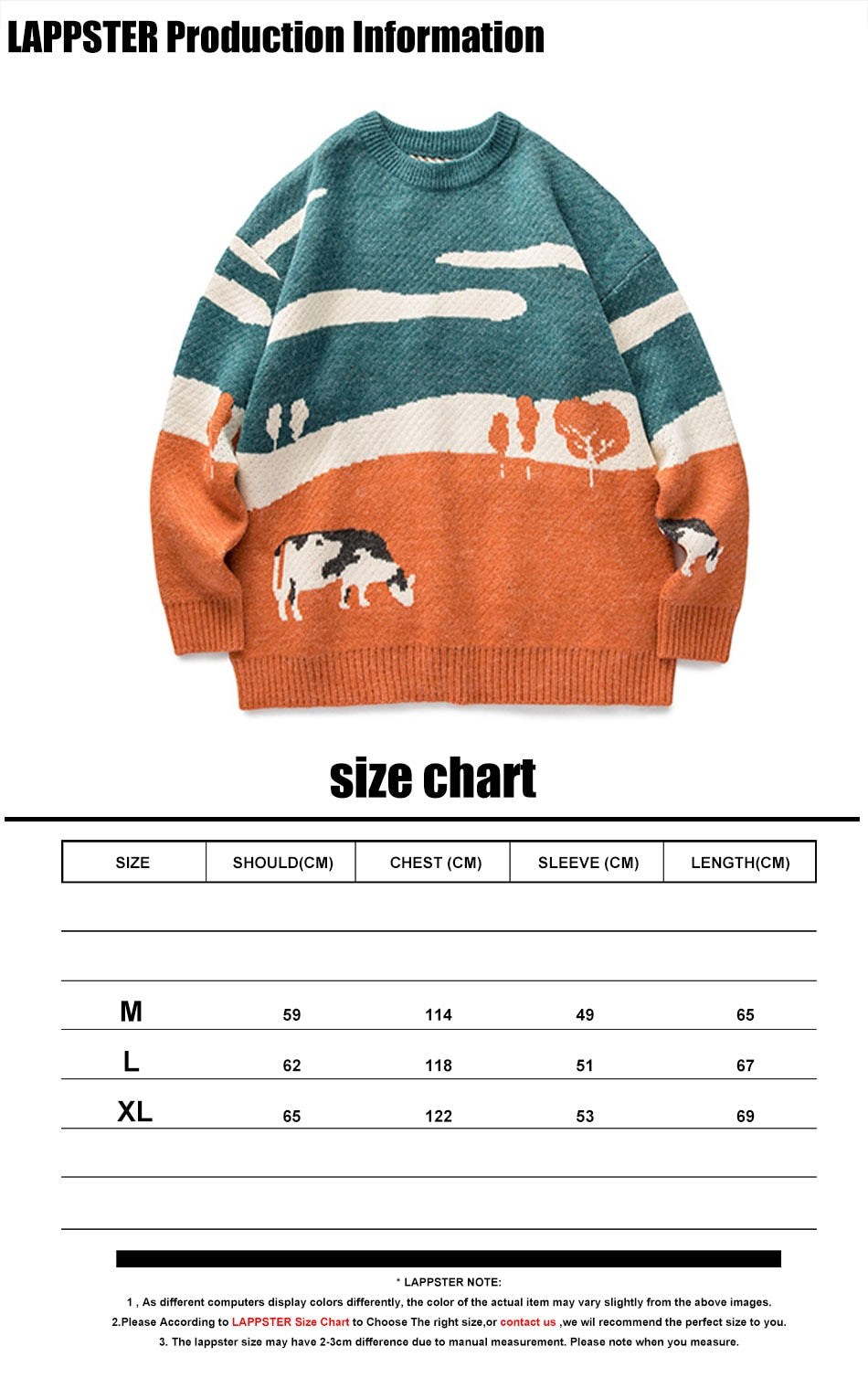 Happy Cute Cows Unisex Long Sleeves Pullover Sweater