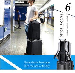 Waterproof Anti Theft Backpack 15.6" USB Charge