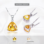 November Yellow Citrine Birthstone Necklace