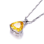 November Yellow Citrine Birthstone Necklace