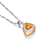 November Yellow Citrine Birthstone Necklace