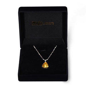 November Yellow Citrine Birthstone Necklace
