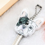 Silicone French Bulldog Dog Key Cover