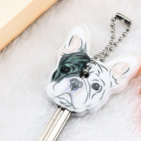 Silicone French Bulldog Dog Key Cover