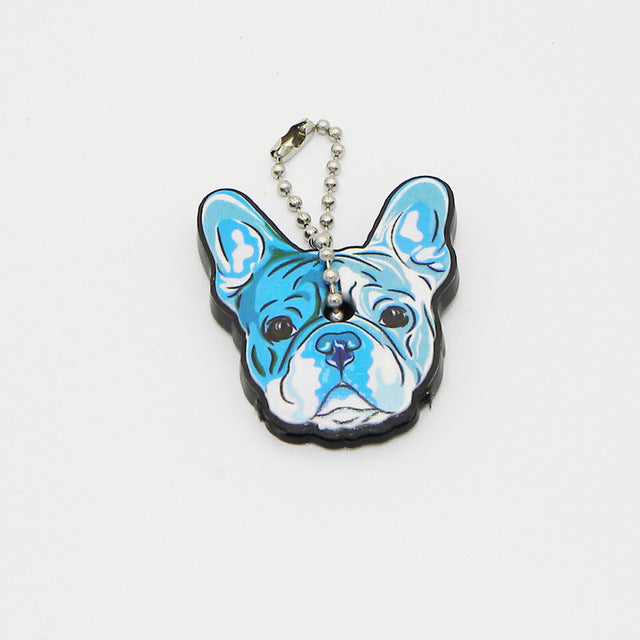 Silicone French Bulldog Dog Key Cover