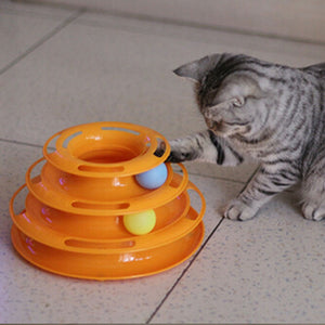 Funny Cat  Triple Disc Tower Toy