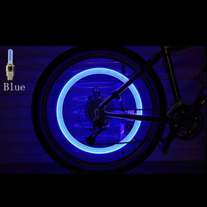 2pcs Neon Bike Tire Valve Cap Lights