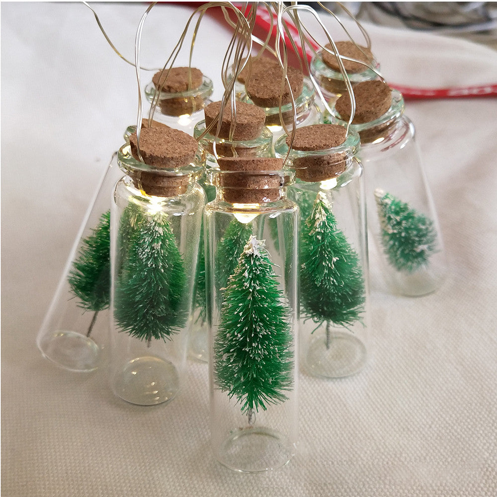 Christmas Tree Mason Bottle Decoration