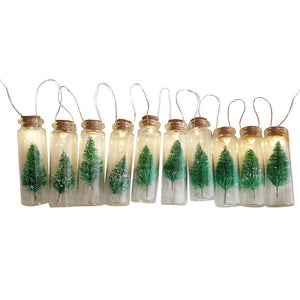 Christmas Tree Mason Bottle Decoration