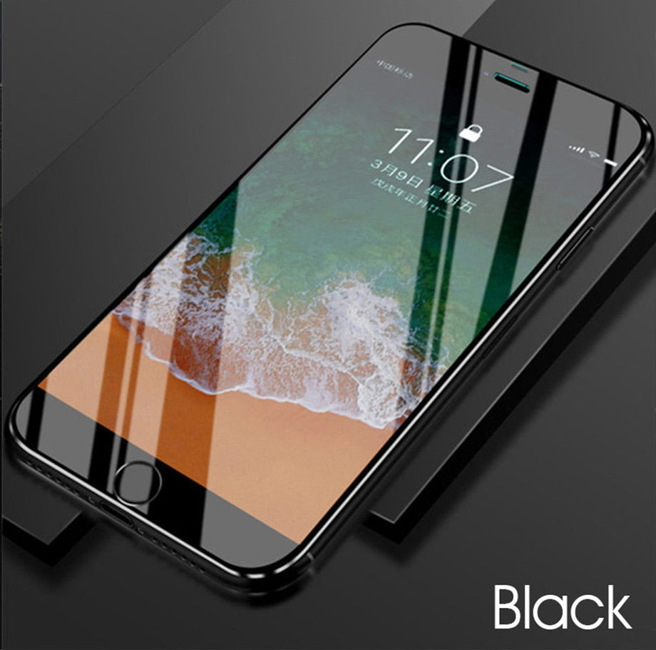 7D Aluminum Tempered Glass For iPhone 6 6S 7  X 8 5 SE 5S