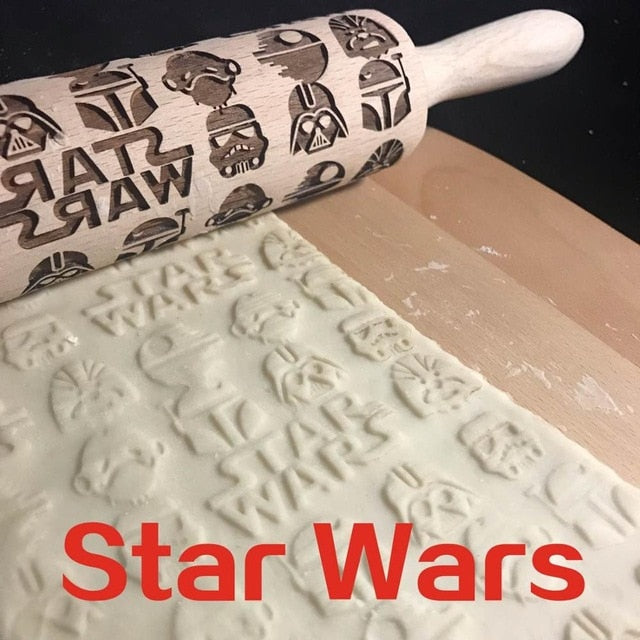 Christmas Embossing Rolling Pin