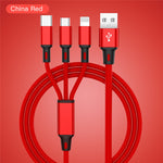 3 in 1 Micro USB/Type C/Lighting Charging Cable