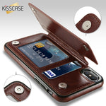 KISSCASE Retro PU Leather Case For iPhone