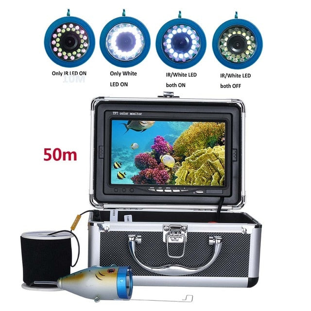 7" Inch 15M 30M 50M 1000TVL Underwater Fishing Camera
