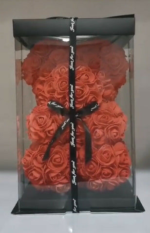 25cm Valentine's Rose Bear