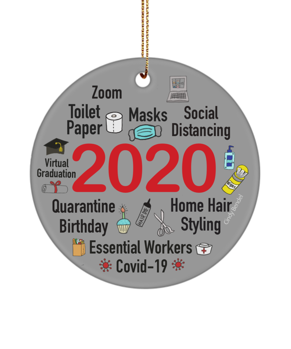 2020 Christmas Quarantine Memories Covid Ceramic Ornament